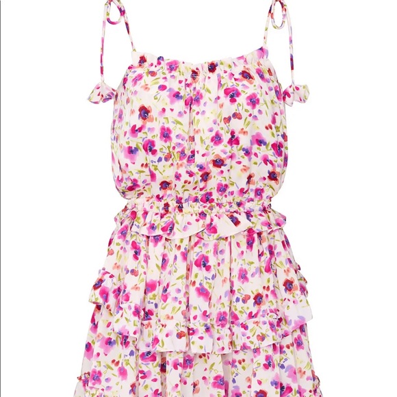 MISA Los Angeles Eliana floral tiered dress, sz M - Picture 10 of 16